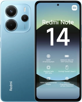 Xiaomi Redmi Note 14 Smartphone, 8 + 256GB, Green, 108MP AI