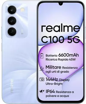 Realme C100 128GB Purple – Realme C100 128GB Purple – Android-Handy mit Ausdauer-Akku und flüssigem Display