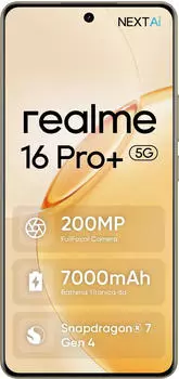 Realme 16 Pro+ 12GB 512GB Master Gold – Realme 16 Pro+ 12GB 512GB Master Gold verbindet 6,8-Zoll-AMOLED mit 144-Hz-Flüssigkeit