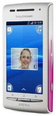 Sony Xperia X8 Weiß-Pink