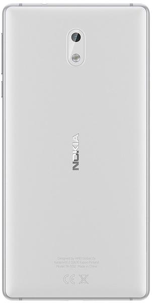 LTE Smartphone Design & Konnektivität Nokia 3 Single SIM silber-weiß