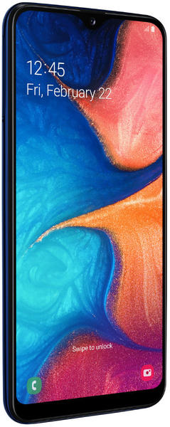 Kamera & Bewertungen Samsung Galaxy A20e blau