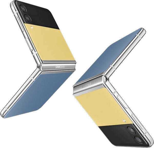Design & Display Samsung Galaxy Z Flip 3 256GB Bespoke Edition - Silver/Yellow/Blue