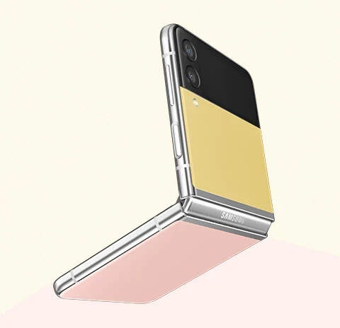Samsung Galaxy Z Flip 3 256GB Bespoke Edition - Silver/Yellow/Pink