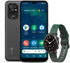 Doro Smartphone »Bundle 8100 + Watch«, Grau/Dunkelgrün, 15,4 cm/6,08 Zoll, 32 GB