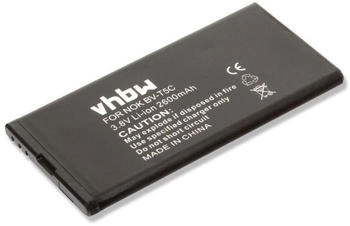 vhbw Akku Ersatz für Microsoft / Nokia BV-T5C für Handy Smartphone Telefon (2600 mAh 3,8 V Li-Ion)