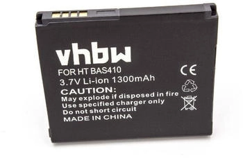 vhbw Akku Ersatz für HTC BB99100 BA S410 35H00132-06M 35H00132-05M 35H00132-01M 35H00132-00M für PDA Notepad Tablet (1300 mAh 3,7 V Li-Ion)