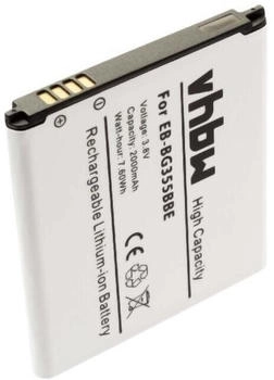 vhbw Akku Ersatz für Samsung EB-BG355BBE für Handy Smartphone Telefon (2000 mAh 3,7 V Li-Ion)