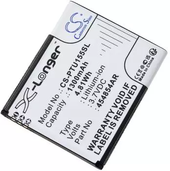 Powery Akku f&uuml;r Panasonic KX-TU150 / KX-TU155 / KX-TU160, 3,7V Li-Ion, 1300mAh (1.80.PAN.7.15)