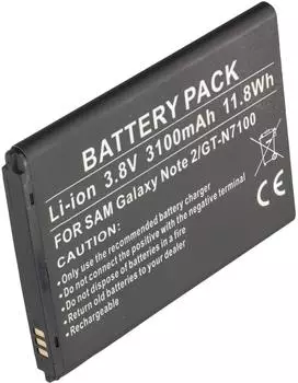 AccuCell Akku für Galaxy Note 2 (GT-N7100), 3100mAh, 3,7V (NOTE2)