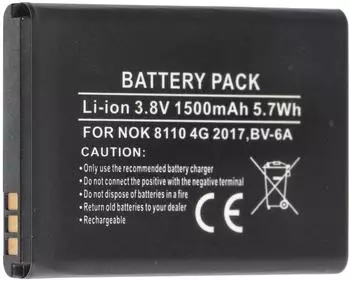 AccuCell Akku für Nokia 8110 4G 2017 BV-6A Li-Ion 1250mAh 3,8V (EG-31152)