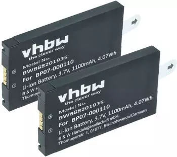 vhbw Memor X3 Ersatzakku Li-Ion 1100mAh 3,7V (183592892)