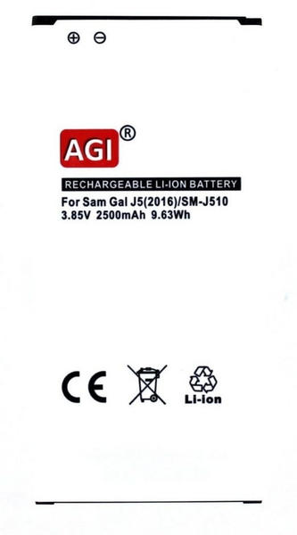 AGI Handy-Akku kompatibel mit Samsung SM-J510F 2500 mAh (3,85 V)