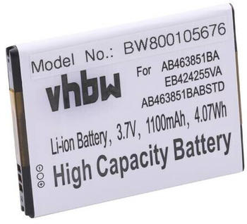 vhbw Akku kompatibel mit Samsung Star 3 III Duos GT-S5222, Star 3 III GT-S5220