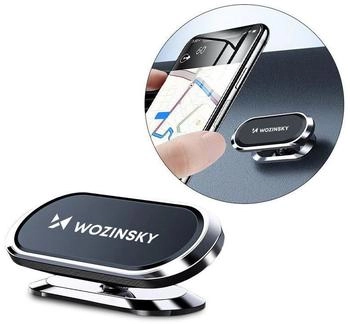 Wozinsky Selbstklebende Magnetische 360-Grad-Armaturenbretthalterung Silber (WMH-06)