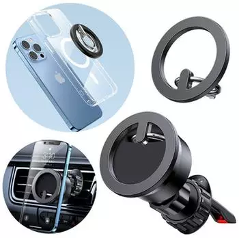 Joyroom COFI 1453 Smartphone-Halterung Kit multifunktionaler magnetischer KFZ-Halter Ring MagSafe schwarz