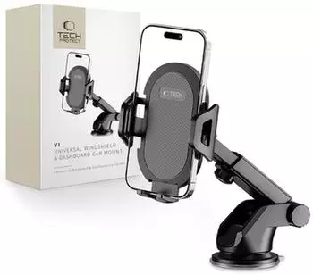 Tech-Protect V1 Car Phone Holder for Windshield / Cockpit - Black