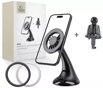 Tech-Protect N56 Car Mount for Dashboard Window or Air Vent Grille - Black