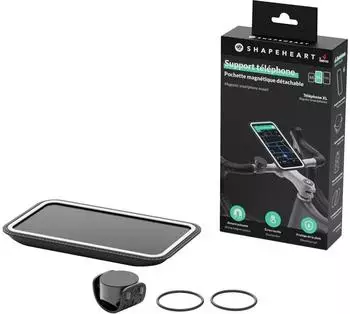Shapeheart BIKE M Magnetischer Fahrrad-Handyhalter, schwarz (BIKE_M)
