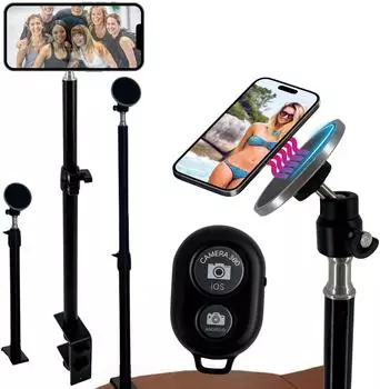 TronicXL Tischklemmen-Stativ MagSafe iPhone-Halterung mit Bluetooth-Fernbedienung (TR-CLAMP-2.SMA.MSHIGHBT)