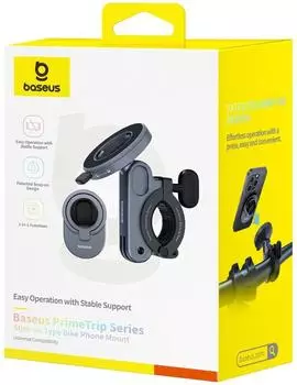 Baseus PrimeTrip 2-in-1 magnetische Fahrrad-/Scooter-/Motorrad-Handyhalterung, schwarz (C40569001121-00)