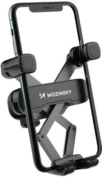 Wozinsky Smartphone-Kfz-Halterung L&uuml;ftungsgitter Schwerkraftklemmung schwarz (WCHBK7)