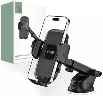 Tech-Protect V3 Car Phone Holder for Windshield / Cockpit - Black