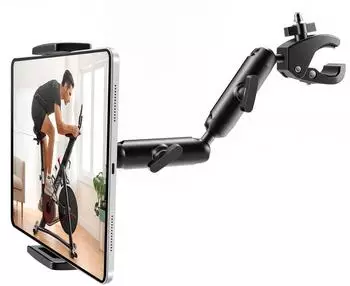 LuxusKollektion Tablet-Halterung Doppelarm für Laufband & Fahrrad, Aluminium, 4-13"