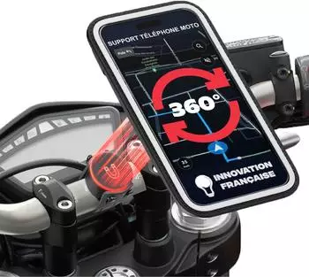 Shapeheart Motorrad-Lenker-Handyhalterung mit abnehmbarer magnetischer Schutztasche, XXL