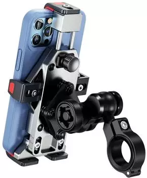 LuxusKollektion Motorrad-Handyhalterung Aluminiumlegierung mit Vibrationsdämpfer, 4,7-7,2 Zoll