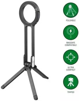 4smarts Magnetischer Stativ-Halter, faltbar, schwarz (541814)