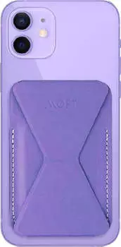 MOFT Snap-on Phone Stand & Wallet Purple