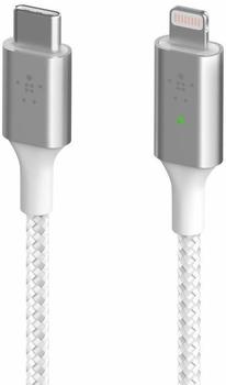 Belkin BoostCharge Smart LED Lightning/USB-C-Kabel 1,2m Weiß