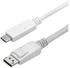StarTech 9.8ft/3m USB C to DisplayPort 1.2 Cable 4K 60Hz - USB-C to DisplayPort Adapter Cable HBR2 - USB Type-C DP Alt Mode to DP Monitor Video Cable - Works w/ Thunderbolt 3 - White (CDP2DPMM3MW)