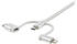 StarTech USB Multi-Charger Cable - Lightning USB-C Micro-B (1m)