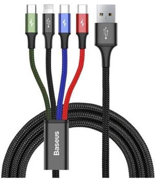 Baseus 4in1 Kabel Lightning, 2xUSB-C, Micro USB 1,2m