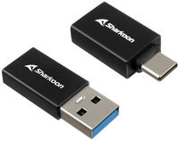Sharkoon USB 3.2 Gen 1 Adapter OfficePal, USB-A> USB-C/USB-C> USB-A (schwarz, 2e