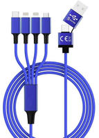 smrter Hydra ELITE 6in1 Nylon-Ladekabel Typ Lightning blue retail - Kabel -
