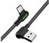 McDodo USB-A auf USB-C-Kabel 90° abgewinkelt, LED-Anzeige, 1,8 m, schwarz