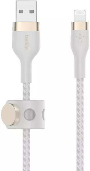 Belkin BoostCharge Pro Flex USB-A-Kabel auf Lightning 2m Weiß