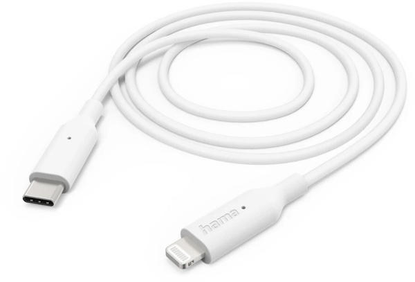 Hama Ladekabel USB-C - Lightning 1m Weiß (00201598)