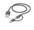 Hama 2in1 Multi-Ladekabel USB-A - Micro-USB und USB-C 1m Schwarz (00201533)