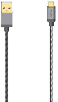 Hama USB-C-Kabel USB 2.0 Metall 0,75m (00200502)