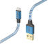 Hama Ladekabel Reflective USB-A - Lightning 1,5m Nylon Blau