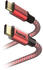 Hama Schnelllade- / Datenkabel Reflective USB-C - Lightning 1,5m Rot