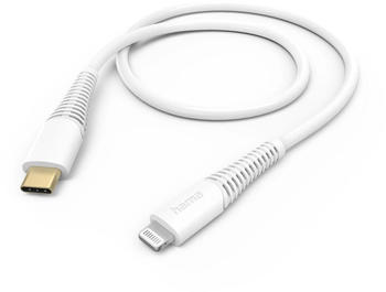 Hama Ladekabel USB-C - Lightning 1,5m Weiß