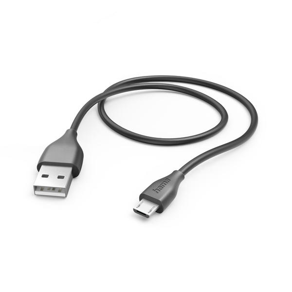Hama Ladekabel USB-A - Micro-USB 1,5m Schwarz