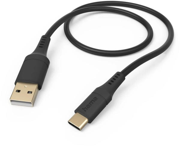Hama Ladekabel Flexible USB-A - USB-C 1,5 m Schwarz
