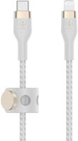 Belkin CAA011bt2MWH, Belkin USB-C auf Lightning Kabel geflochten Wei&szlig; USB-C auf