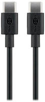 Goobay USB-Kabel 1m schwarz USB 2.0 USB-C auf USB-C max.60W/3A